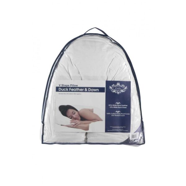 V Shape Duck Feather & Down Pillows - Image 2
