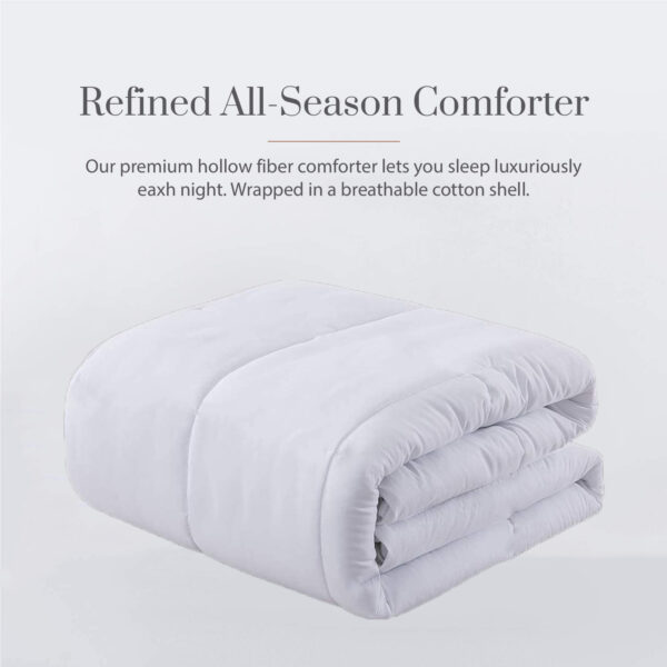 10.5 Tog Hollowfibre Extra Soft Quilt/Duvet with 2 Hotel Quality Pillows - Image 2