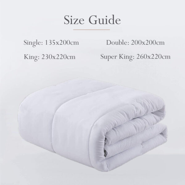 10.5 Tog Hollowfibre Extra Soft Quilt/Duvet with 2 Hotel Quality Pillows - Image 5